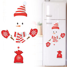 Ensemble de 6 aimants pour réfrigérateur Bonhomme de neige, thème fêtes