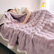 Faux Fur Throw Blanket - 39" x 59" Luxury Soft Fluffy Flannel Fur Blankets, Cozy Plush Bubble Blankets for Winter - Great for Couch, Bed