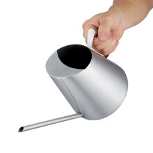 Garden watering can 1500ml stainless steel brushed indoor outdoor plant care
