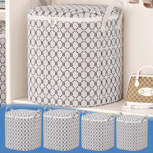 Sac de rangement respirant en tissu non tissé avec fermeture éclair sur le dessus - Organisateur peu encombrant pour couettes et vêtements