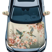 Azalea Hummingbird Car Cover & Side Mirror Cover Set of 3 – Removable, Easy Install, Compatible with Cars