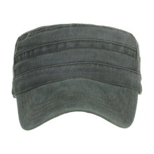 Sonderangebot! Militärmützen aus gewaschener Baumwolle, Kadettenmützen, einzigartiges Design, Vintage-Flattop-Cap, modische Mütze (Grün)