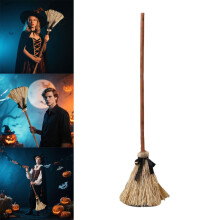 Halloween Magic Floating Broom with Sound Effects – Indoor/Outdoor Animated Dancing Witch Broom, Compatible with Haunted House Decor (1 pc)