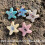 Agrafă de păr multicoloră în formă de stea de mare, 8 cm 4