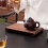 Retro Wooden Tray,Rectangular Desktop Display Rack for Home & Hotel, Coffee Table Decorative Plate, Thick Design 6