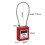 1pc Compact cable padlock with 2 keys long shackle safety lock different locking 2