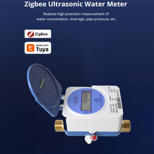 Tuya Zigbee  Ultrasonic Water Meter Dn15Mm Lcd Display Ip68 Works Water Quantity Flow Consumption Measurement 1