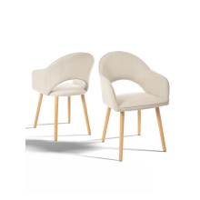 (Beige, Set of 2) GOEURVANT Dining Chairs