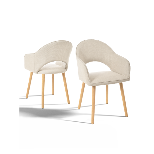 (Beige, Set of 2) GOEURVANT Dining Chairs