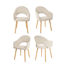 (Beige, Set of 4) Goeurvant Dining Chairs