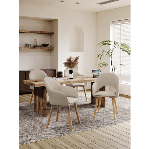 (Beige, Set of 6) Goeurvant Dining Chairs 1