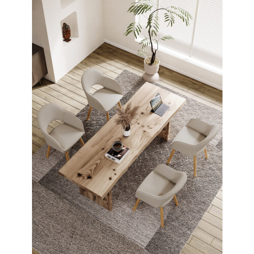 (Beige, Set of 6) Goeurvant Dining Chairs 2