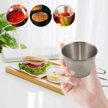 24-Pakowe Kubki do SosóW Ze Stali Nierdzewnej, Kubki do SosóW do Zanurzania w Handlu, Kubki do Przypraw Ramekin Kubki na Porcje
