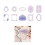 Retro Memos Pad Craft Paper 30 Sheets 3