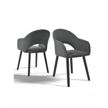 (Charcoal Grey, Set of 2) Goeurvant Dining Chairs