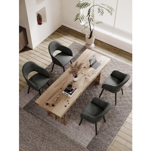 (Charcoal Grey, Set of 2) Goeurvant Dining Chairs 2