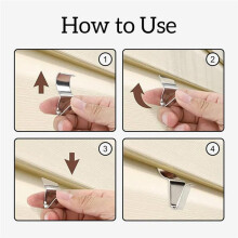 Stainless Steel Vinyl Board Wall Seam Invisible Wall Panel Hook Punch-Free Hook