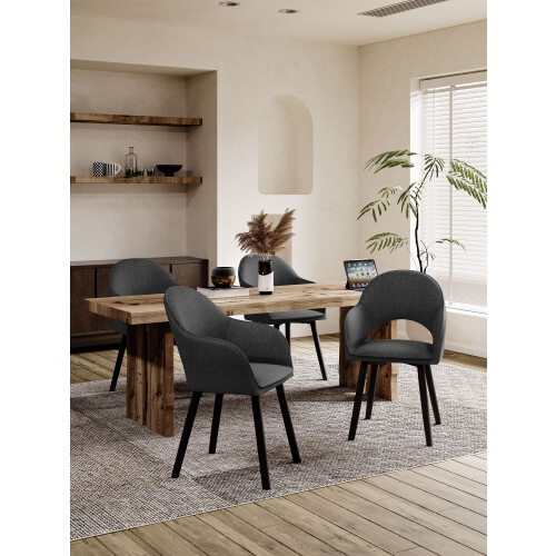 (Charcoal Grey, Set of 2) Goeurvant Dining Chairs 1