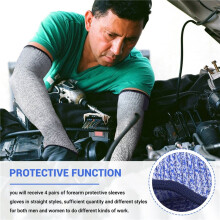 4 Pair Cut and Burn Resistant Sleeves Arm Protection Sleeves Forearm Protectors for Thin Skin and Bruising 30cm