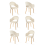 (Ivory, Set of 6) Velvet Dining Chairs with Ergonomic Back & Arm Support, Modern Armchairs with Wood Legs for Kitchen & Home 3