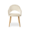 (Ivory, Set of 2) Velvet Dining Chairs with Arm Support, Armchairs with Wood Legs for Kitchen, Home 9
