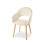 (Ivory, Set of 2) Velvet Dining Chairs with Arm Support, Armchairs with Wood Legs for Kitchen, Home 11