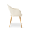 (Ivory, Set of 2) Velvet Dining Chairs with Arm Support, Armchairs with Wood Legs for Kitchen, Home 12