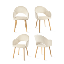 (Ivory, Set of 4) Goeurvant Dining Chairs