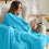 (Light Blue, Single: 130 cm x 150 cm.) Solid 310 GSM Fleece Blanket Warm Thick Soft Fluffy Bed Mink Sofa Throw 4