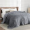 (Grey, Single: 130 cm x 150 cm.) Solid 310 GSM Fleece Blanket Warm Thick Soft Fluffy Bed Mink Sofa Throw 3