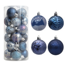 Christmas Balls Ornaments Big White Plastic 24pcs Christmas Bucket Painted Plastic Ball Christmas Decoration Christmas Tree Decoration Pendant
