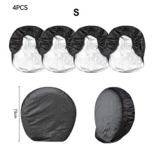 4Pcscar Tire Cover Rv Tire Protective Cover Rainproof Sunscreen Spare Tire Cover