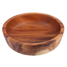 Multi Purpose Wooden Bowl, Decorative Serving Bowl With Natural Log Texture For Sushi Salad Rice, Easy To Clean Smooth Surface Bowl For Home Hotel Use