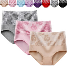 Auslaufsichere Slips mit hohem Bund, Inkontinenzslips, Damen-Slips mit hohem Bund und Bauchkontrolle, Größe 4XL