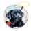 Black Lab Christmas Ornament Red Bird Design 3 Inch Flat 1