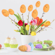 100 Mini-Ostereier, dekorativ, gesprenkelt in Pastellfarben, ideal zum Basteln und Dekorieren von Ostern, Frühlingsdeko, Schalenfüllung und