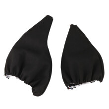 Car Gear Shift Collars Manual Handbrake Gaiter Boot Cover for - 3 Series E36 E46 E30 E34 M3 Z3 Black Suede Leather