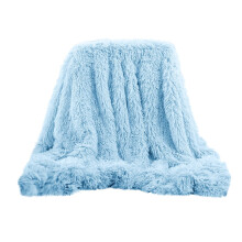 Plaid en fausse fourrure, polaire sherpa ultra douce, plaid décoratif léger pour l'hiver 120 x 80 cm – Convient pour canapé, lit, fauteuil