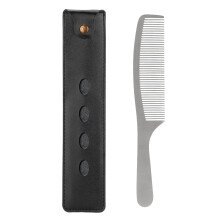 Fine Tooth Comb Anti Static Heat Resistant Stainless Steel Hair Styling Tool Durable Lightweight Smooth Combing For Salon Everyday Use