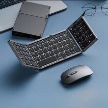 Foldable Wireless Keyboard and Mouse Combo Bluetooth 2.4G