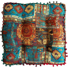 Bohemian Patchwork Square Chair Cushion Cotton Linen