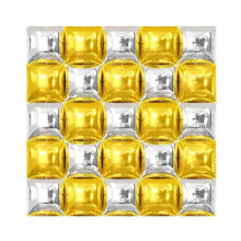 Décoration murale de 25 ballons carrés en aluminium – Double face, avec attaches, pour remise de diplômes, anniversaire, baby shower/enterrement