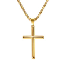 Elegant Crucifix Pendant Necklace Adjustable Length Neck Chain Hypoallergenics Titaniums Steel Clavicle Chain Jewelry