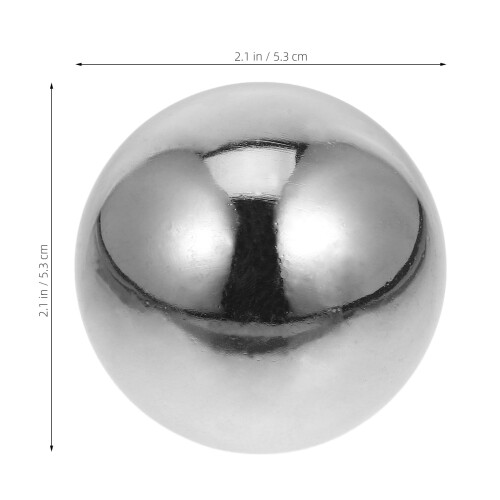Stainless Steel Baoding Balls Silver 2 pcs 1