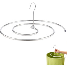 Cintre spiralé en acier inoxydable, cintre à linge rotatif et peu encombrant pour dortoirs – Compatible avec les couvre-lits, matelas, nappes et