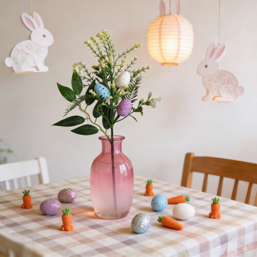 Easter Decorations Artificial Egg Floral Picks with Leaves 1