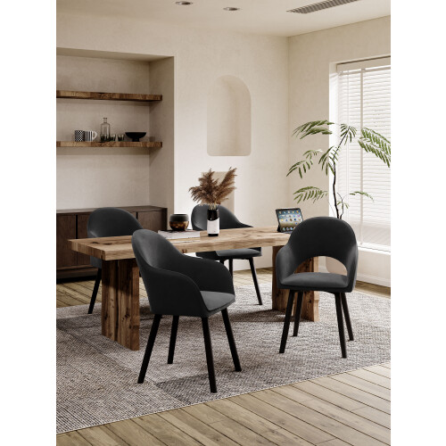 (Black, Set of 2) Goeurvant Dining Chairs 2