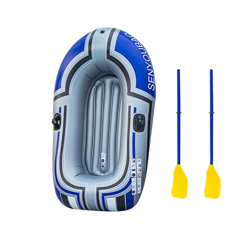 Inflatable Rowing Boat 150 cm with Pump Oars and Rod Holders