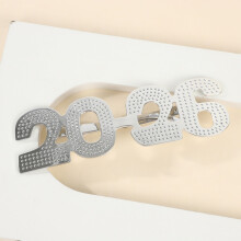 Gafas de Año Nuevo con diseño de números brillantes (1 par)