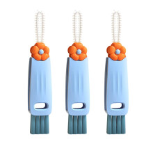 Lot de 3 brosses de nettoyage 3 en 1 pour couvercles de tasses, bouteilles et espaces restreints – Accessoire de cuisine multifonctionnel et
